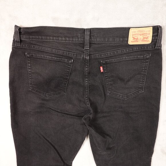 Levi’s Jeans 415 Relaxed Bootcut Jean Women’s Size 31 Black Denim Red Tab - Picture 10 of 14